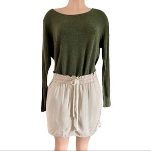 Leifnotes Anthropologie Tan Utility Skirt Size Large NWOT